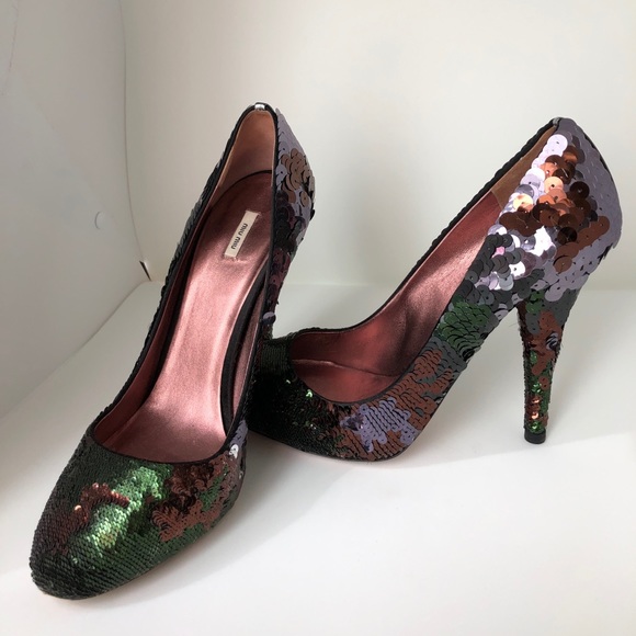 Miu Miu Ombre Gradient Sequin Pumps Size 9 - Picture 2 of 7